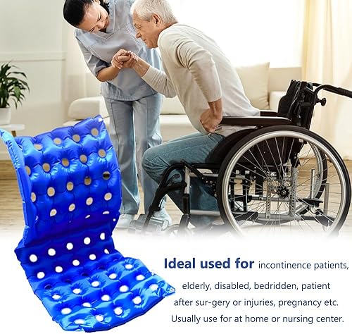 Miniatura 4 de Cojín de asiento inflable para silla de ruedas con respaldo completo, almohadilla de asiento antiescaras para discapacitados ancianos postrados en