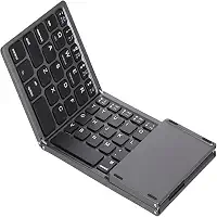 Mini Teclado Dobrável com Ç Portátil Tecnologia Bluetooth Sem Fio Com Touchpad