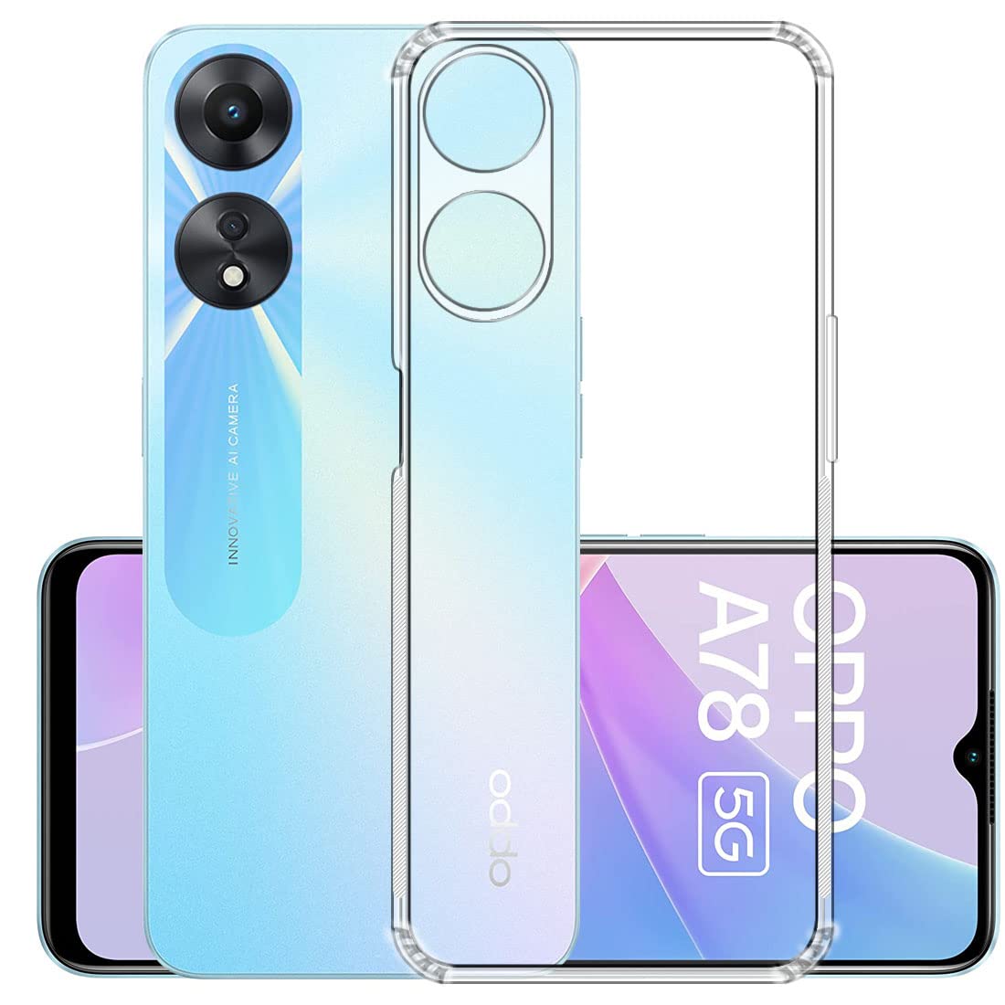 Amazon Brand- Solimo Basic Case for Oppo A78 5G (Silicone_Clear) (B0BX6W783Y) Amazon Price History, Amazon Price Tracker