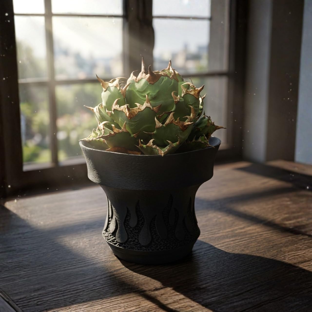 Amazon.co.jp: 【Flame】3Dプリンター製植木鉢 アガベ、塊根植物向け高
