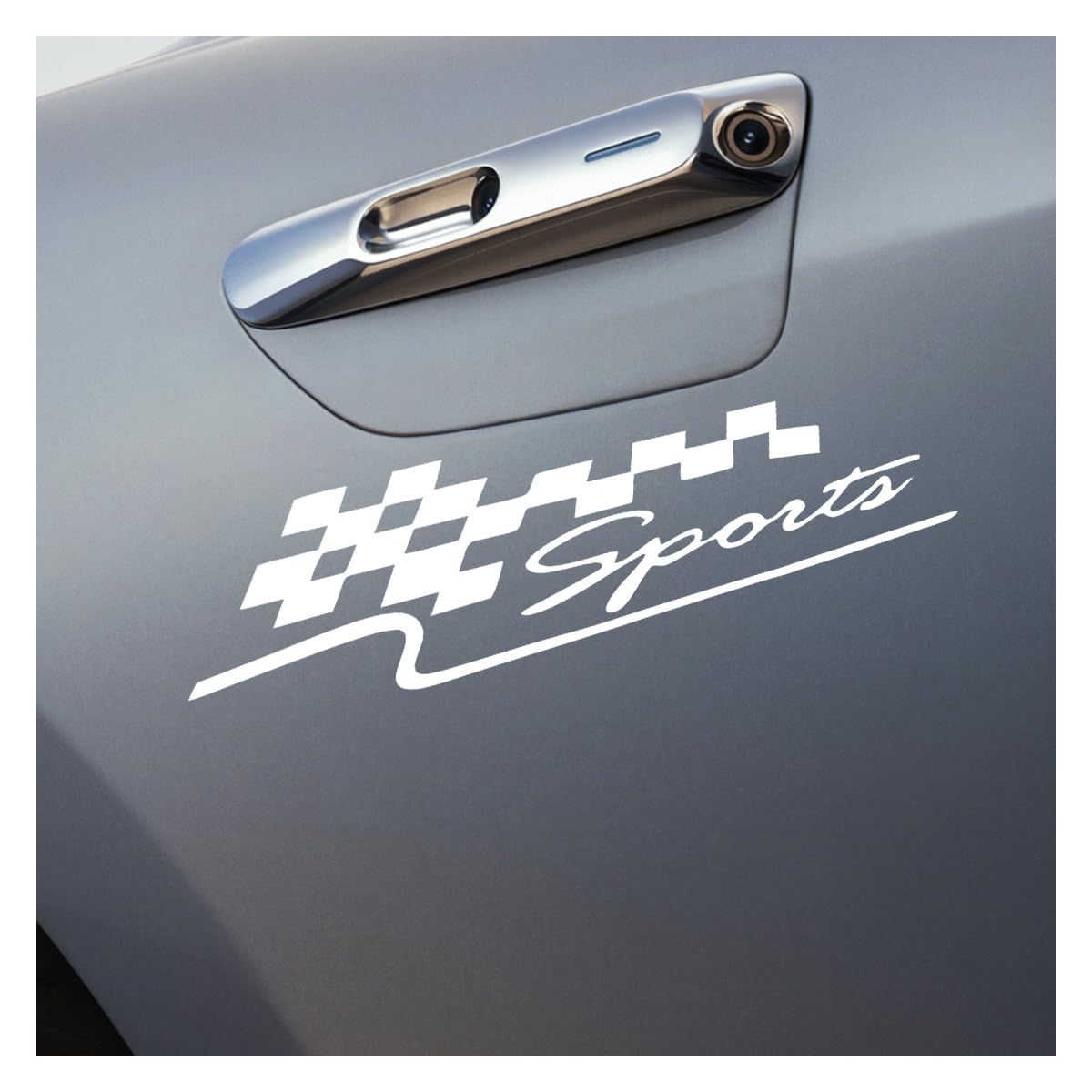 Checkered Racing Flag Car Sticker Decal Vinyl Reflective Waterproof Automotive Bumper Stickers Vehicle Window Sport Decoration Accessories for