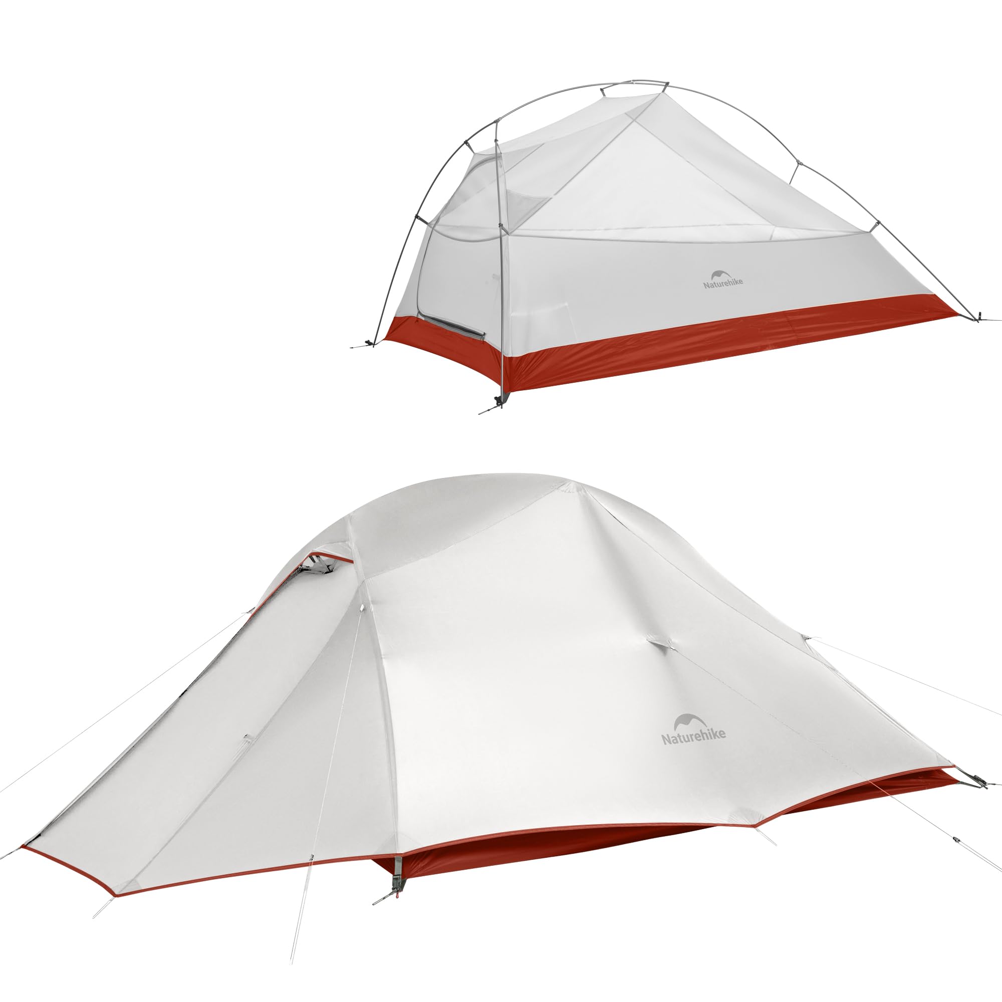 Naturehike Cloud-Up 3 Upgrade Camping Tent Backpacking Tent for 3 Man Hiking Camping Outdoor (Pro/Grey)