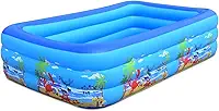 Piscina Inflável Infantil 150×84×45cm, Acompanha Bomba Manual 12” e 10 Bola de banho