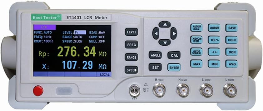 LCR Meter, LCR Meter 10Hz100kHz Digital Bridge DC Resistance Electrolytic Capacitance Analyzer Basic Accuracy 0.1% Data Record,Data SaveET4501