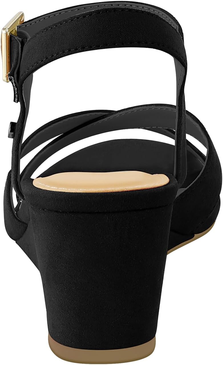 PIZZ ANNU Women's Wendy Low Wedge Sandals Ankle Strap Espadrille Open Toe Casual Summer Women Wedge Heels Shoes - Image 7