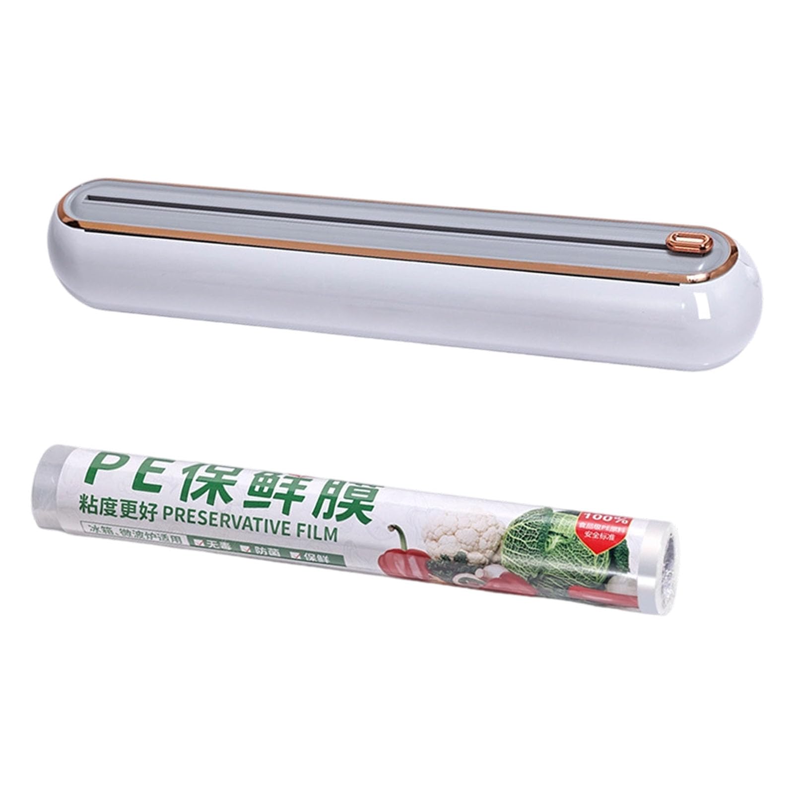 Tsophreniq Smart Cling Film Dispenser with Base to Keep Your Countertop Clean and Neat New Food Storage Box