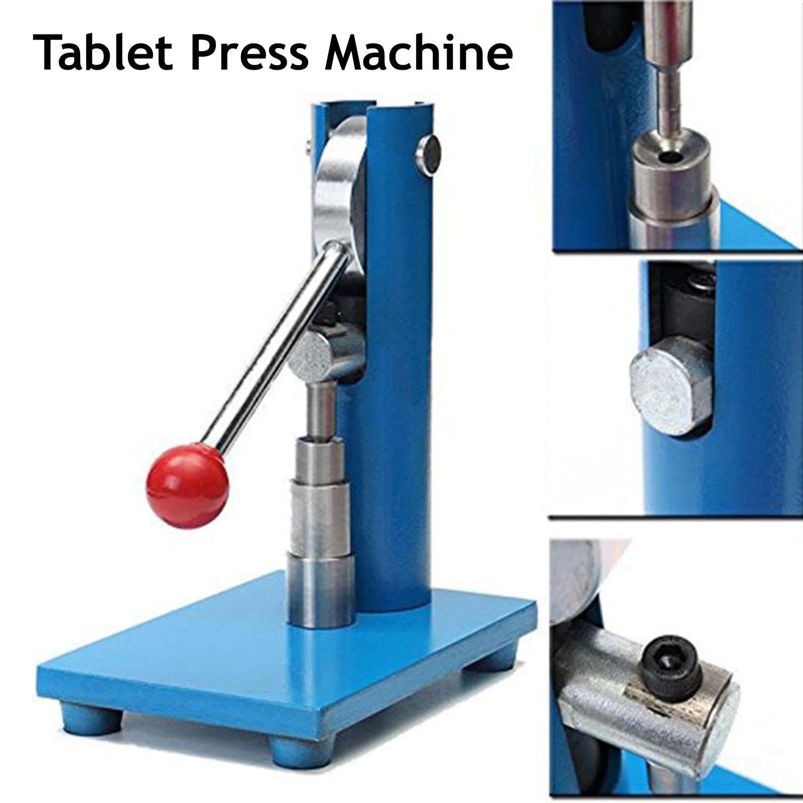 Machine manuelle de presse à tablette en poudre, fabricant de pilules efficace avec poignée ergonomique pour un usage en laboratoire, conception compacte et durable pour diverses formulations, idéal p