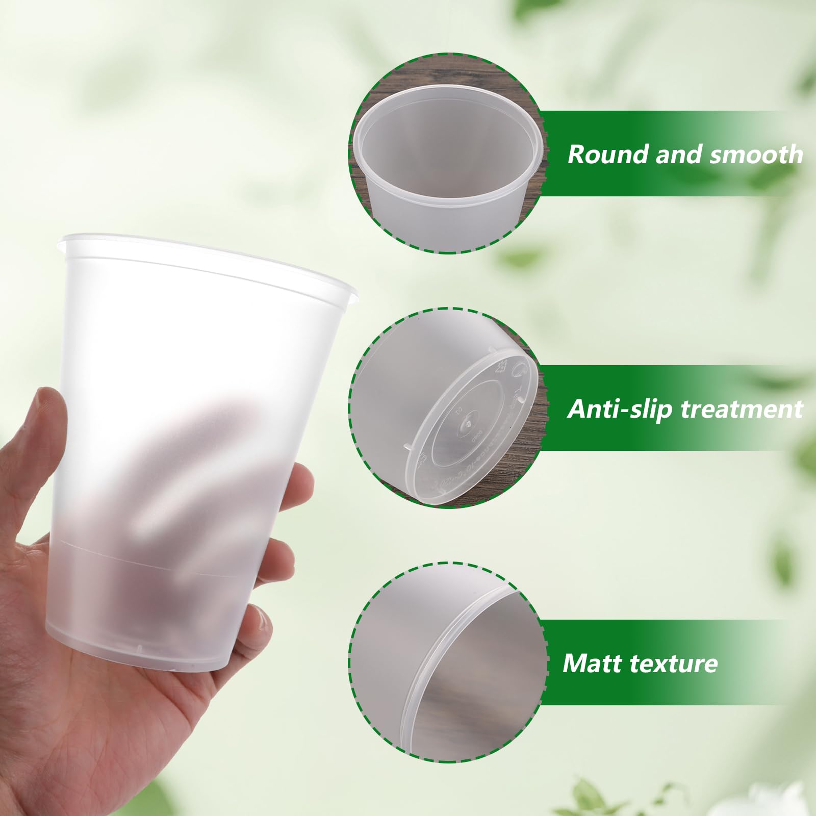 100 sztuk plastikowych kubków, 400 ml, zestaw kubków imprezowych z tworzywa sztucznego, matowe plastikowe kubki na przyjęcia z napojami, urodziny, wesele