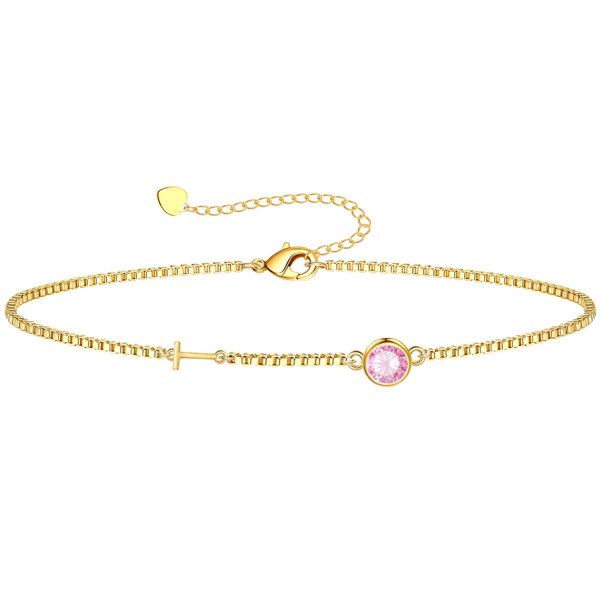 Birthstone Bracelets for Women, Initial Bracelet Teen Stocking Stuffers Birthday Gifts for Teen Girls Initial Bracelet Trendy Letter A-Z Dainty Bracelet 21st 30th Mom Birthday Gift Birthstone Jewelry