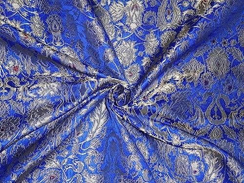 Tissu brocart lourd métallique d'exception pour robe de soirée de haute couture