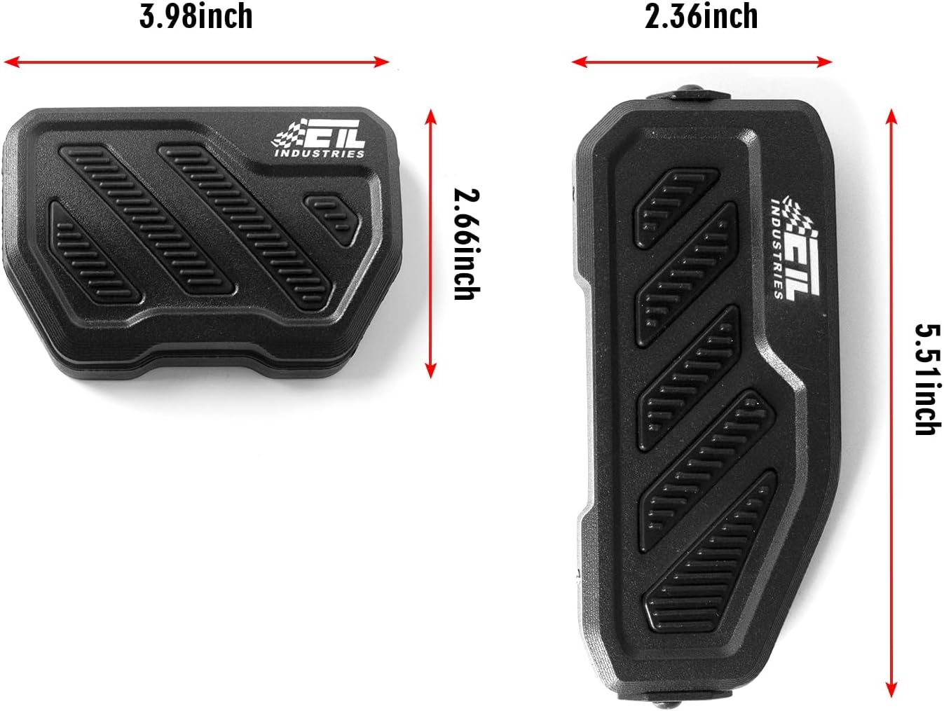 Anti-Slip Gas Brake Pedal Covers, Aluminum Foot Pedal Pads Kit for 2018-2025 Wrangler JL JLU 4XE Gladiator JT