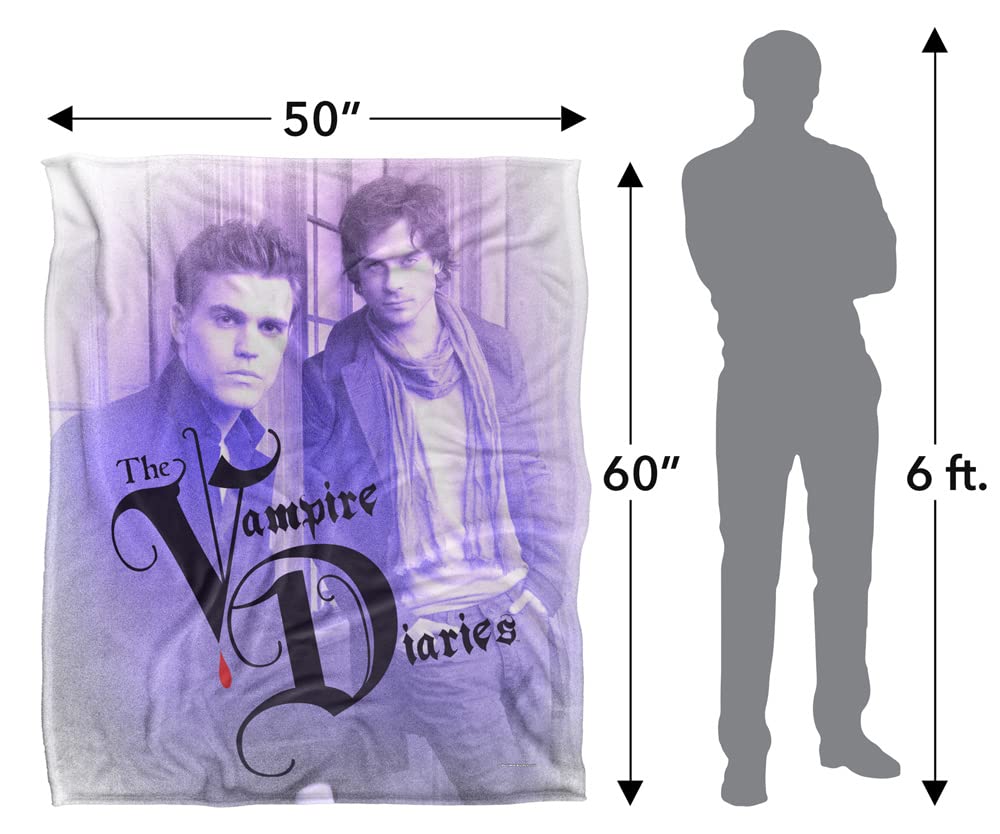 VAMPIRE DIARIES Silky Touch Kuscheldecke, superweich, 152 x 127 cm