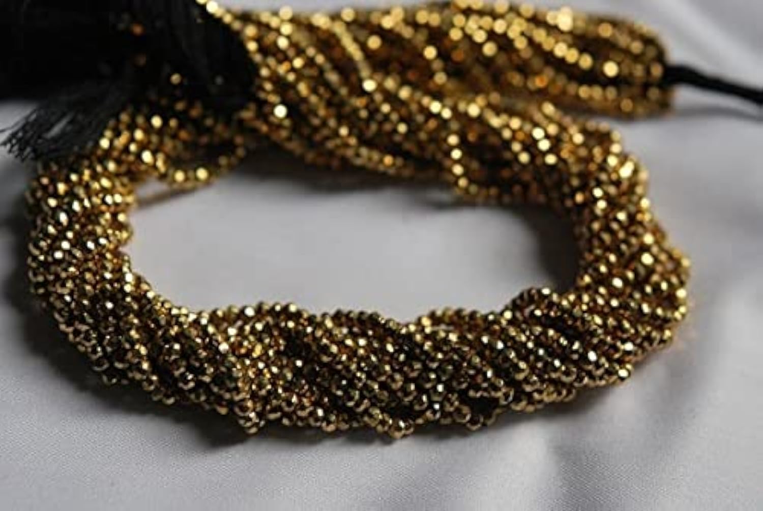 Payrite Facetté Rondelles Dorées 3.5mm Fini Terne Évité pour Bijoux Durables