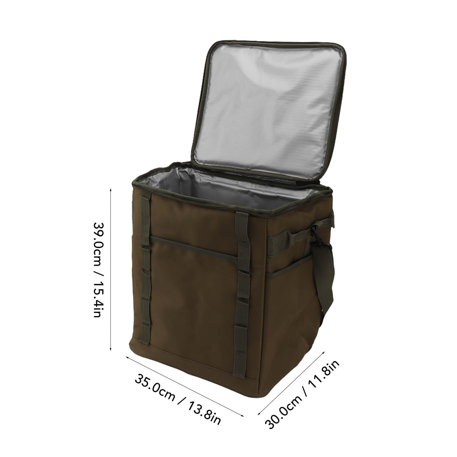 Jeffergarden Borsa Termica da Campeggio, Conservazione del Calore Borsa Termica Isolata Portatile di Grande capacità per Appendere Posizioni Multiple per Barbecue (OD Verde)