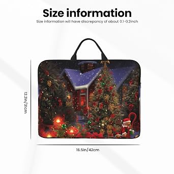 Christmas Cheer ノートパソコンケース 14インチ、ハンドル付き防水ラップトップスリーブ 耐衝撃性 保護 旅行用 コンピューターカバー ポータブルラップトップバッグ ラップトップブリーフケース メンズ レディース