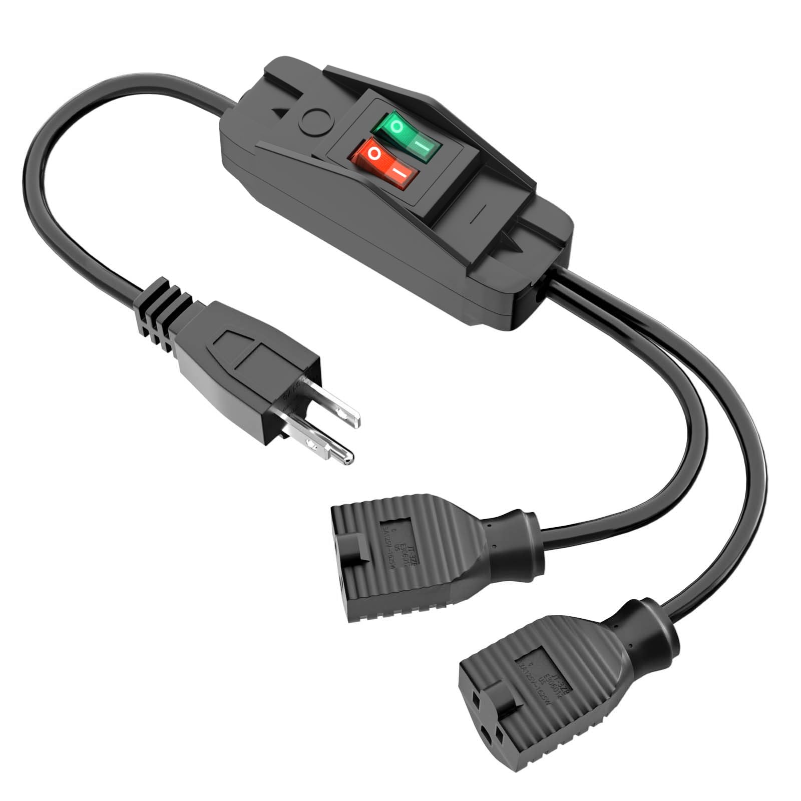 Amazon.com: 2 Way Extension Cord Splitter with On/Off Switch