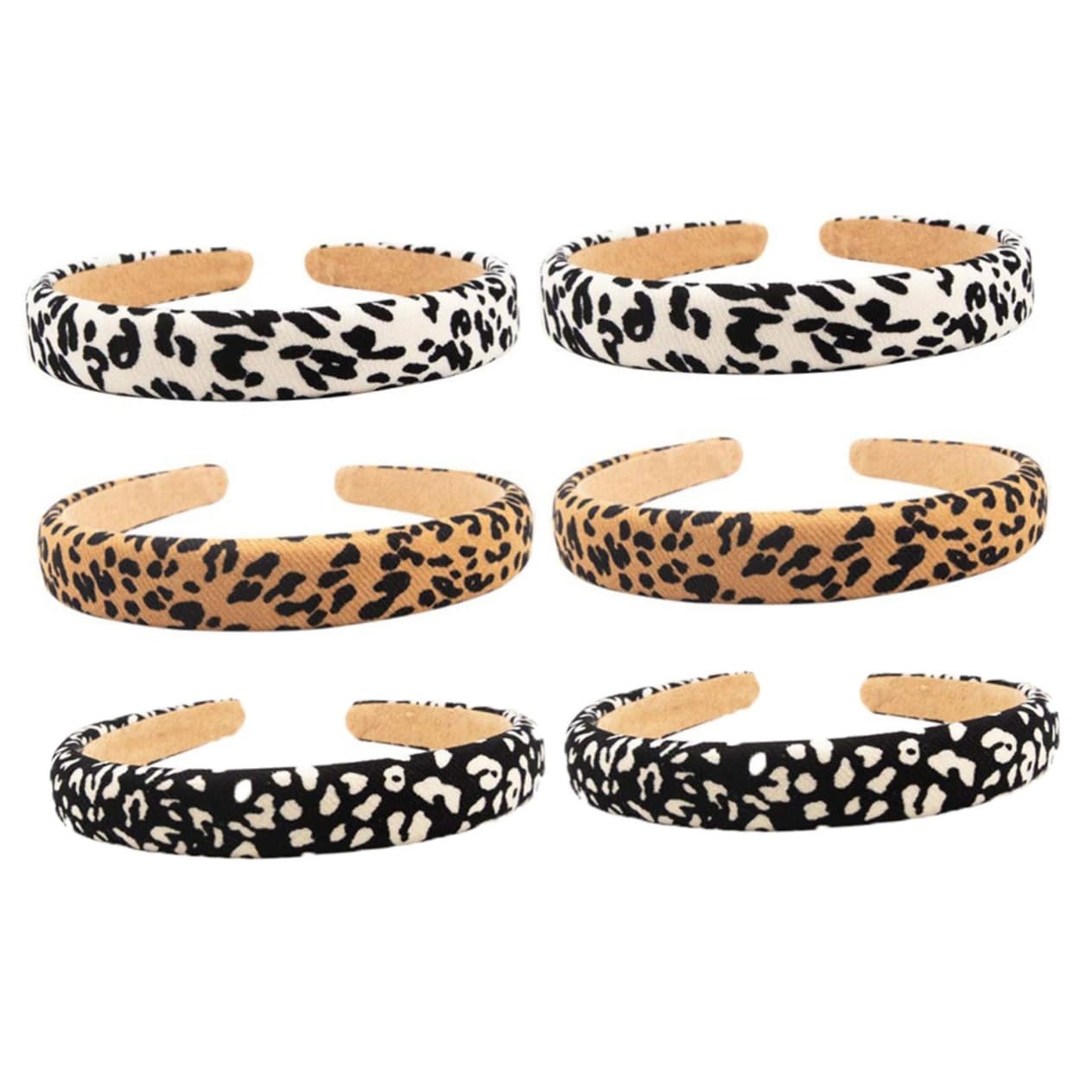 NOLITOY6 Pcs Leopard Headband Fabric Scarf Miss Press Hair