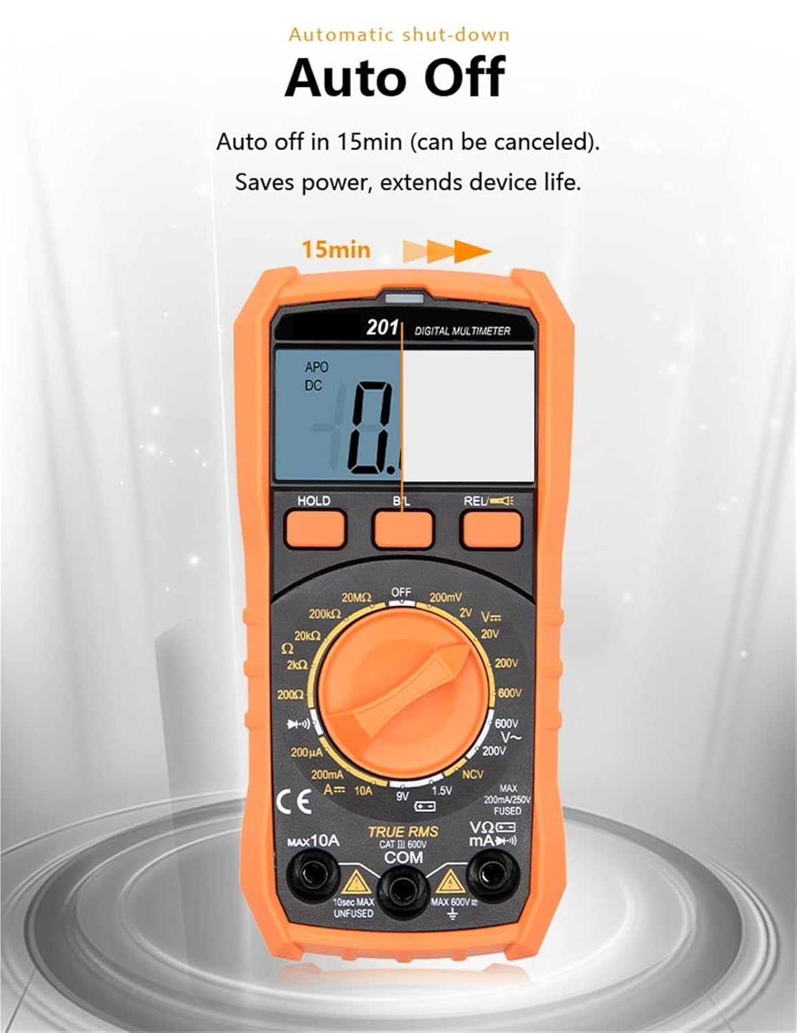 201/202/203 Digital Multimeter Portable Compact Manual Ranging Voltage Current Resistance Test Tool NCV Flashlight(VC202)