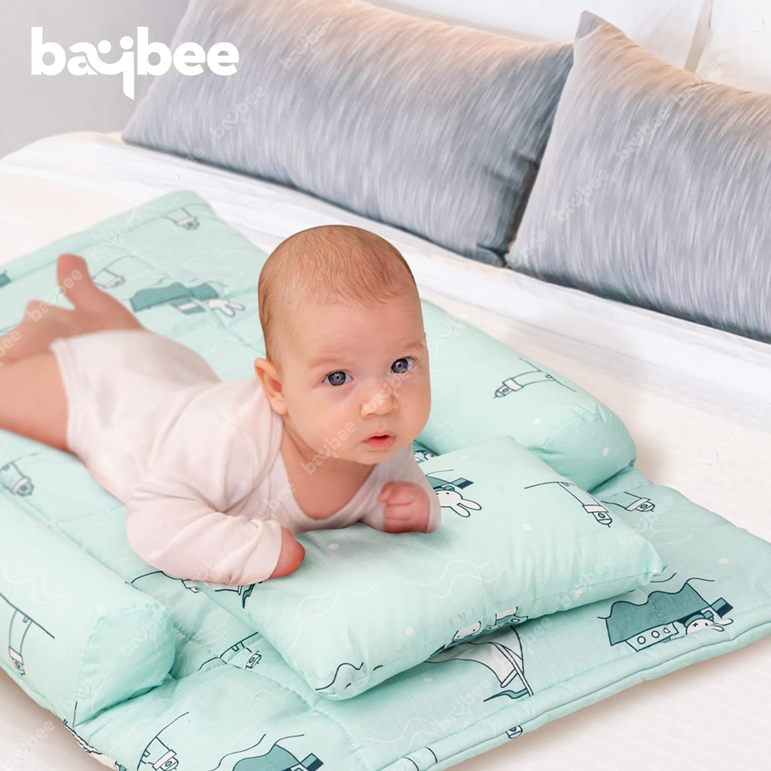 Baybee Portable Cotton Baby Bedding Set for New Born Babies with