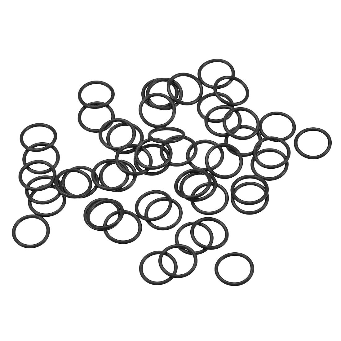 sourcing map Fluorine Rubber O Rings, 11mm OD, 9mm Inner Diameter, 1mm Width, Seal Gasket Black 50Pcs