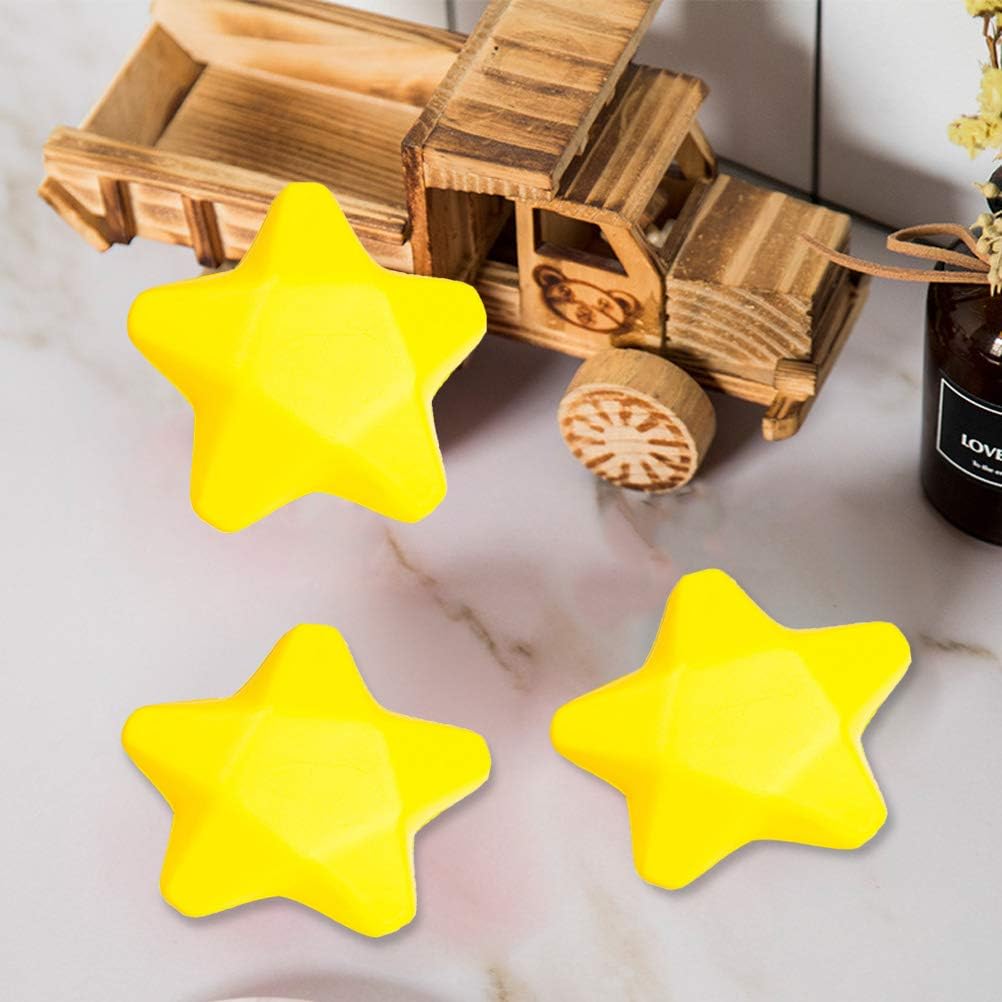 20 Pcs Star Stress Balls, 3 Inch Yellow Anxiety Relief Star Toys Stress Squeeze Neon Yellow Stars Mini Foam Balls Star Stress Relief Toys for Carnival Reward, Party Bag Gift Fillers