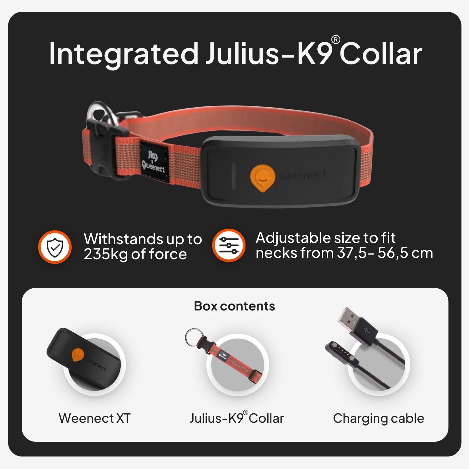 Weenect Dog XT - NEW GPS Collar for Dogs | XL Antenna | Waterproof | Ultra-Durable Integrated Julius-K9 Collar | Subscription Required - image 7