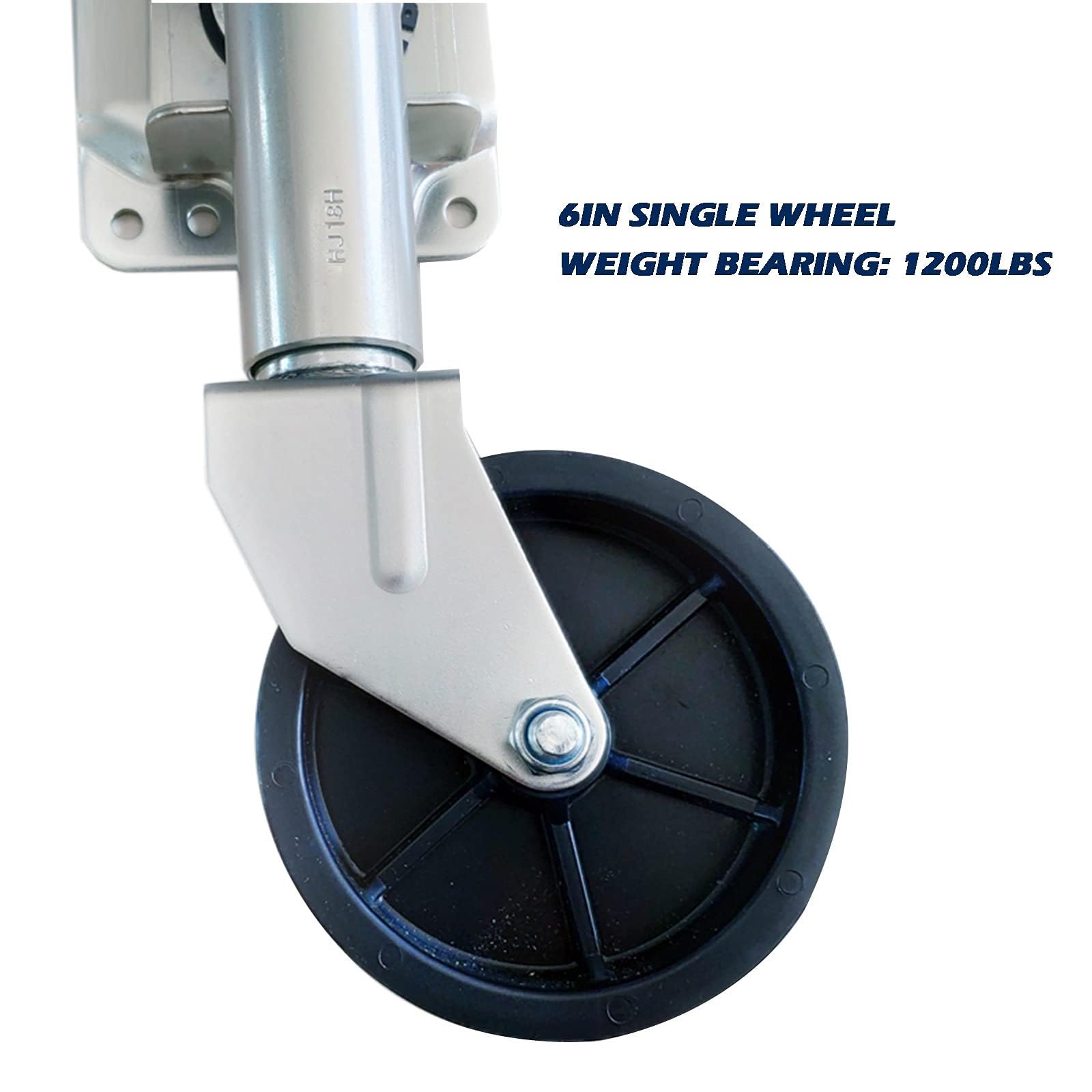 Anhänger Stützrad - Stützfuß Anhänger Abstellstützen, Schwenkbare Anhängerräder, Klappbares Stützrad Mit 15cm Rad, 550kg Traglasthalterung, Teleskopreichweite 26cm, Für Anhänger, Wohnwagen