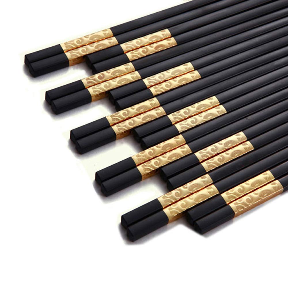 Essstäbchen Umweltfreundliches asiatisches Geschirr Wiederverwendbare Essstäbchen ein Set aus hochwertigem Geschirr Rutschfest/Schimmelresistent (Länge: 27,2 cm) Glasfaserlegierung Sub-Set-A (A)