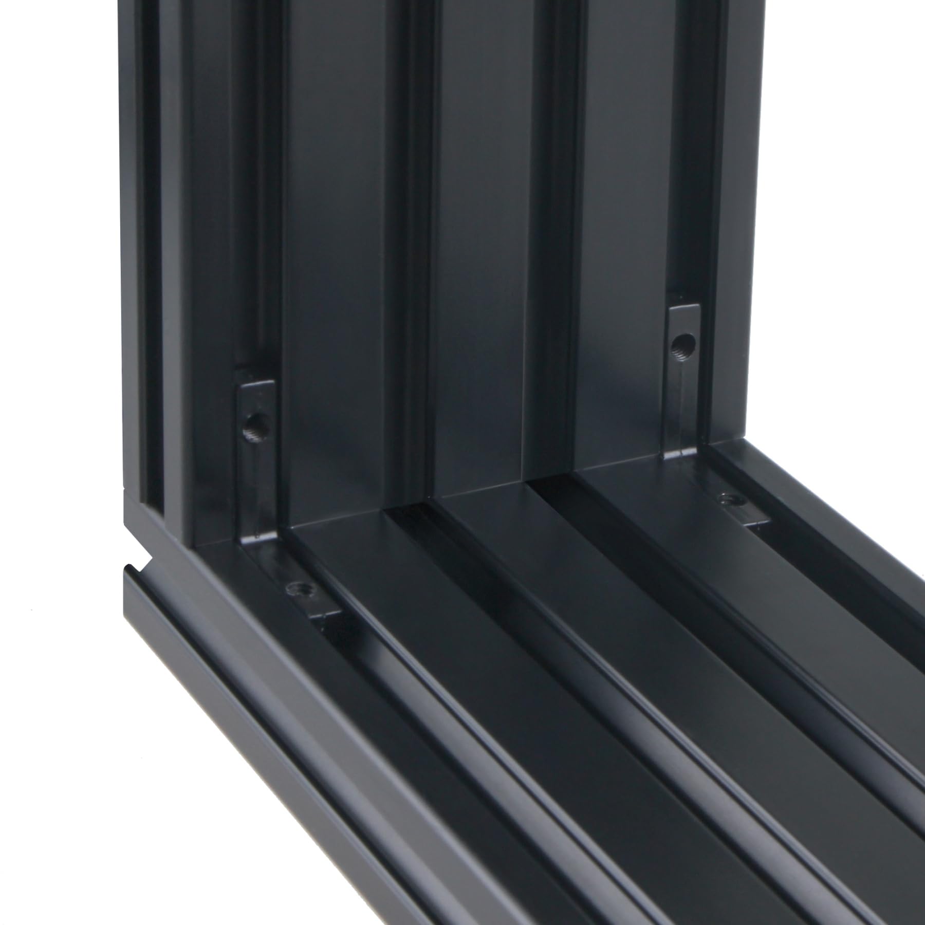 Aluprofil 2080 T Typ Schwarz 1500mm Aluminiumprofil Extrusions Europäischer Standard Eloxierte Linearschiene 20x80 Alu Profil mit L-Winkelverbinder & T-Mutter für 3D-Drucker, CNC