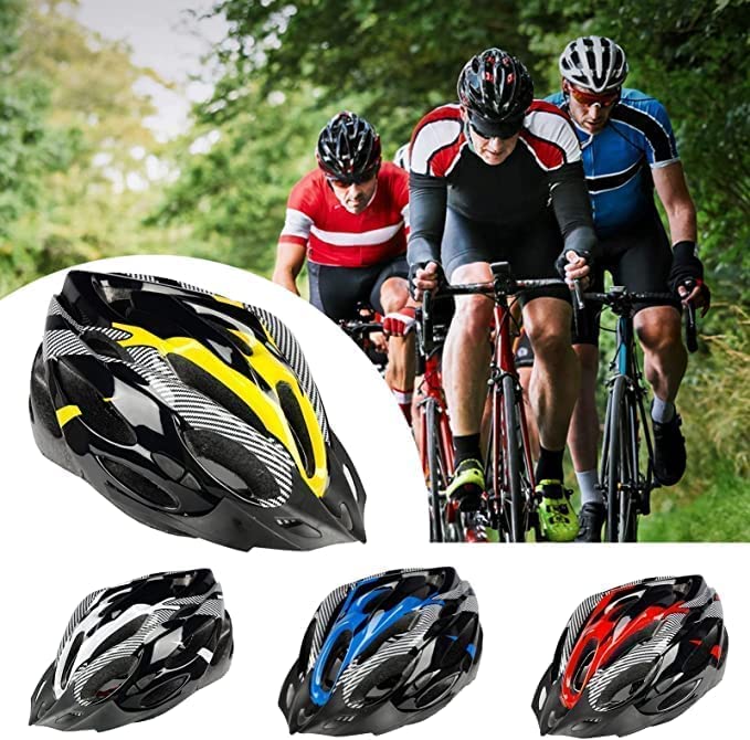 Image of Light Weight Bicycle /Bike Helmet with Flexible Padding for Kids and Adults, Adjustable Size, for Road & Mountain Cycling /Skating Helmet (Blue)