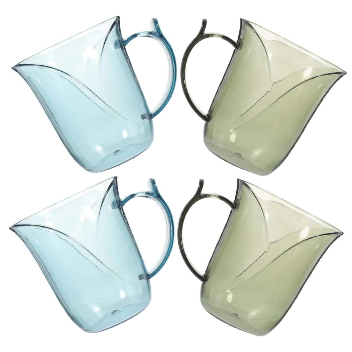 PRETYZOOM 4pcs Transparent Mouthwash Cups for Bathroom Simple Reusable Toothbrush Mugs for Toothbrush and Toothpaste Storage Family Use Lightweight Design for Daily Oral Care