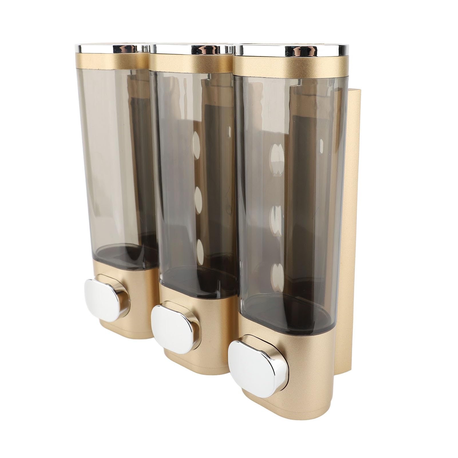 3 in 1 Shower Soap Dispenser, 300ml *3 Bathroom Soap Dispenser, No Drilling & Drilling Shower Shampoo Dispenser 3 Chamber Shower Soap Dispenser Wall Mounted Hotle Shower Supplies