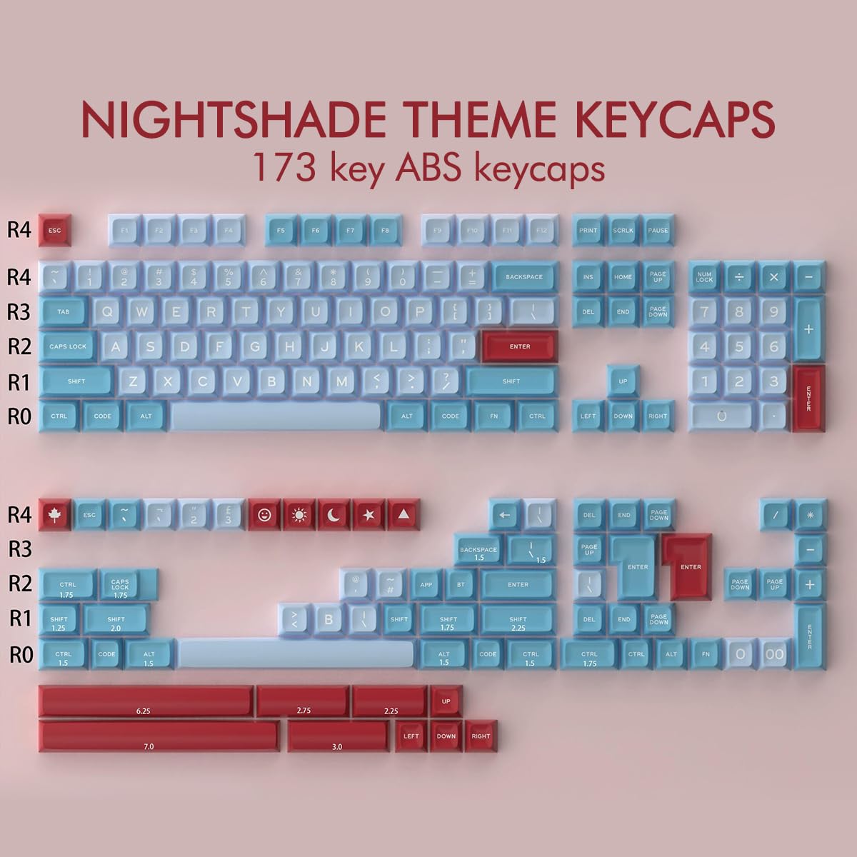 173 klawisze Doubleshot Keycaps SA Profile Green Monster zestaw nasadek klawiszy pasuje do 60% 65% 75% 95% klawiatury mechanicznej Cherry M przełączniki