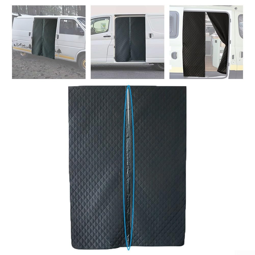Rideau de porte isotherme pour camping-car avec tissu à trois couches pour un confort amélioré et une protection contre l'humidité