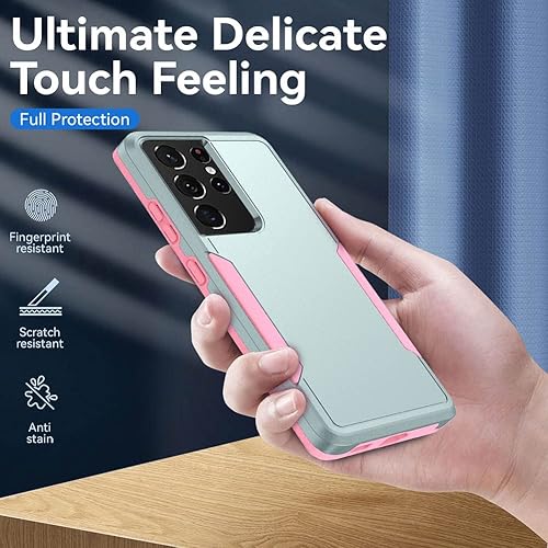 Miniatura 93 de Funda para Samsung Galaxy S21 Ultra (no para S21 Plus y S21), resistente a prueba de golpes, de grado militar, soporte de carga inalámbrica