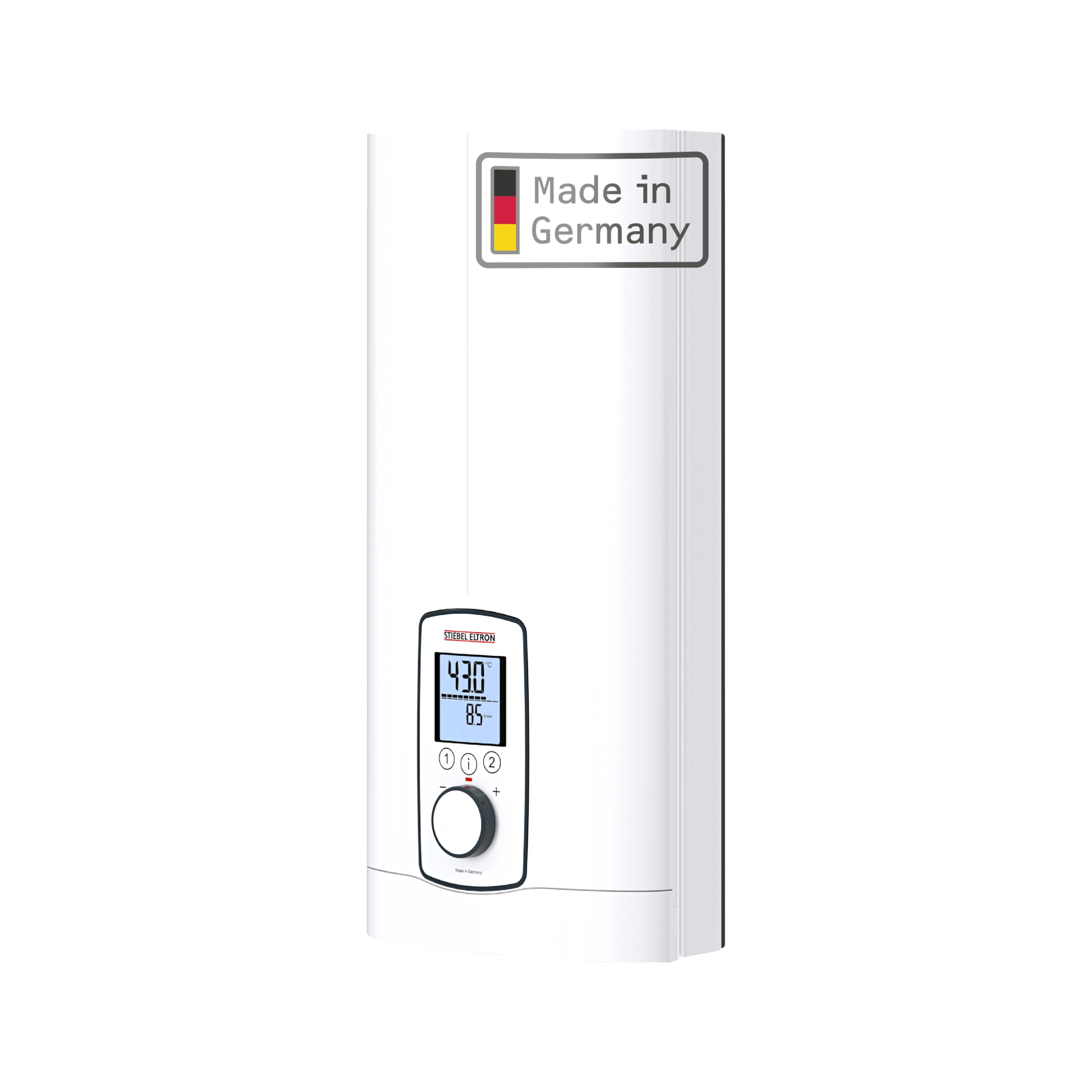 STIEBEL ELTRON Vollelektronischer Durchlauferhitzer DHE 18/21/24 kW, immer gradgenaue Wunschtemperatur, ECO-Modus, Multifunktionsdisplay, 2 Memory Tasten, Wellness-Programme, 202656