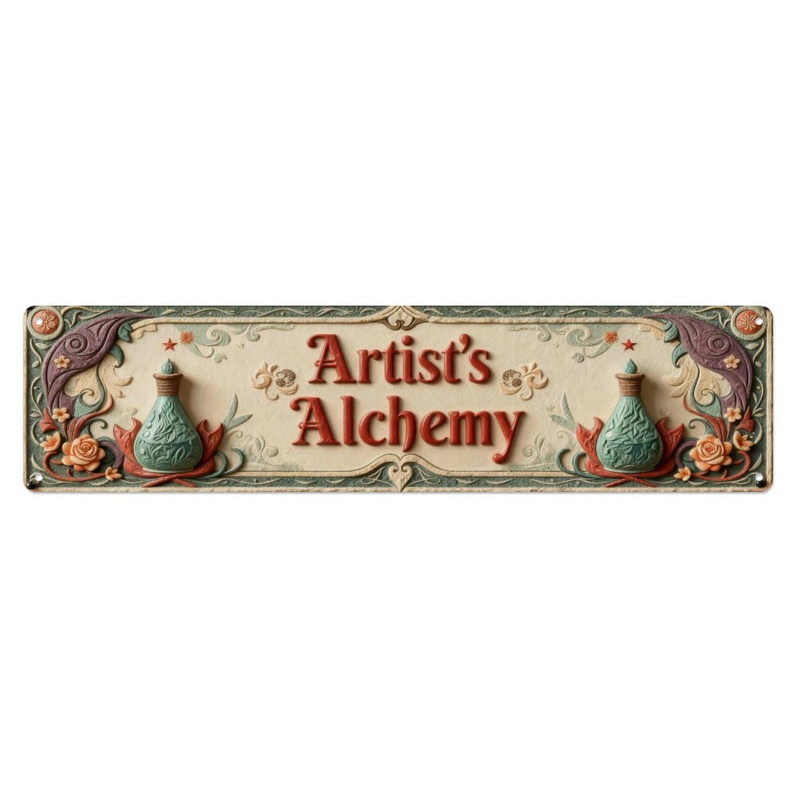 Artistic Alchemy Pattern Design Metal Tin Sign Plaque
