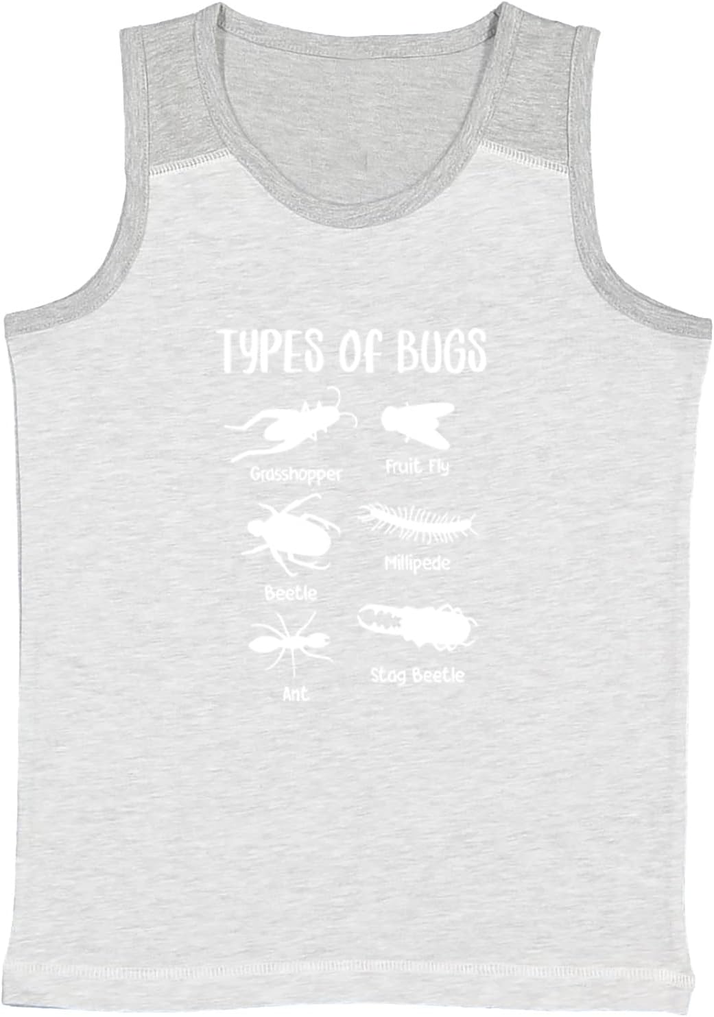 Tcombo Types of Bugs - Insects Catcher Youth Contrast Back Tank Top