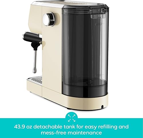 Miniatura 6 de CASABREWS Espresso Machine 20 Bar, Stainless Steel Coffee Maker with Steam Milk Frother, Espresso Coffee Machine Cappuccino Latte Machine with 49oz