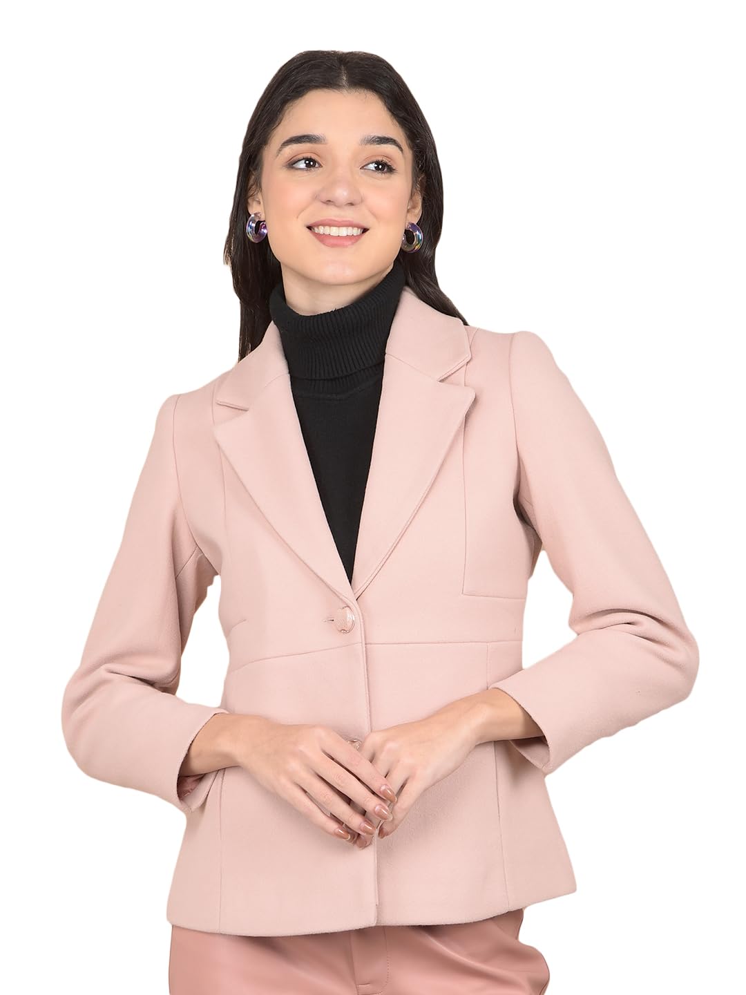 crimsoune club Women's Peach Formal Coat-picture-38