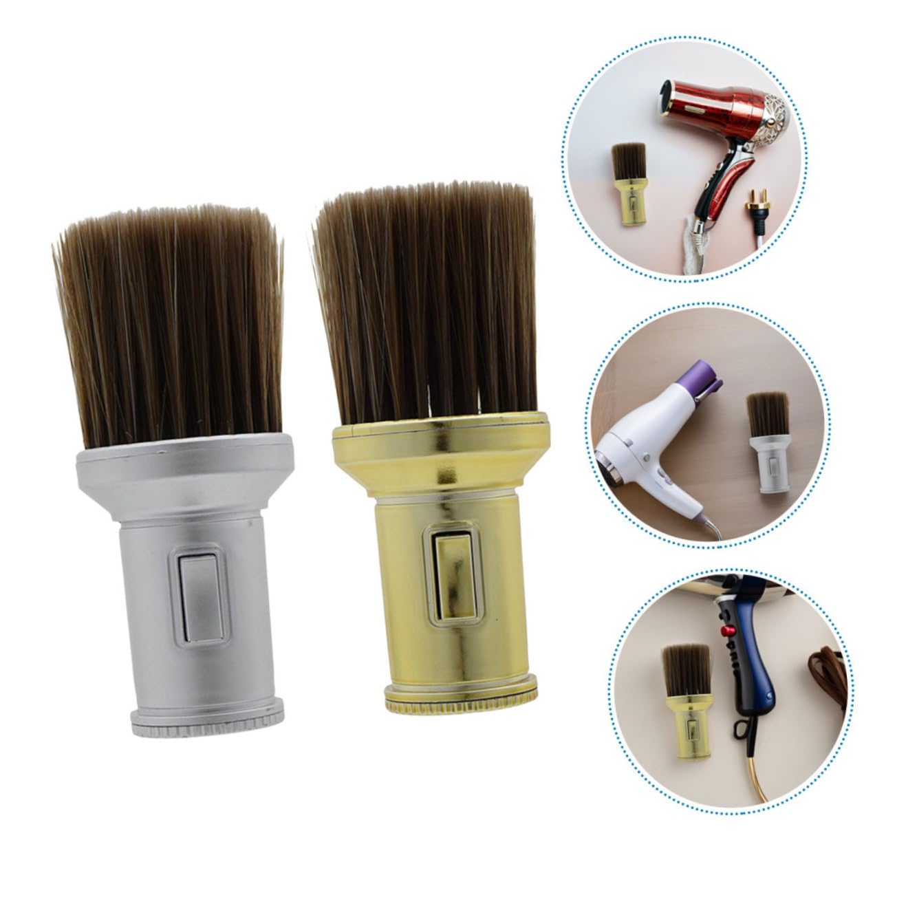 8 Stck. Neck Duster Haarbürste mit Kunststoffgriff Abnehmbare Friseurbürste für Haar und Gesichtsreinigung Vielseitiges Styling und Reinigungswerkzeug für Profi und