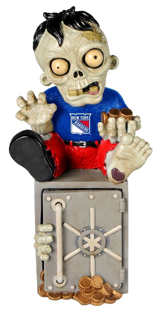 FOCO NHL New York Rangers Resin Zombie Bank