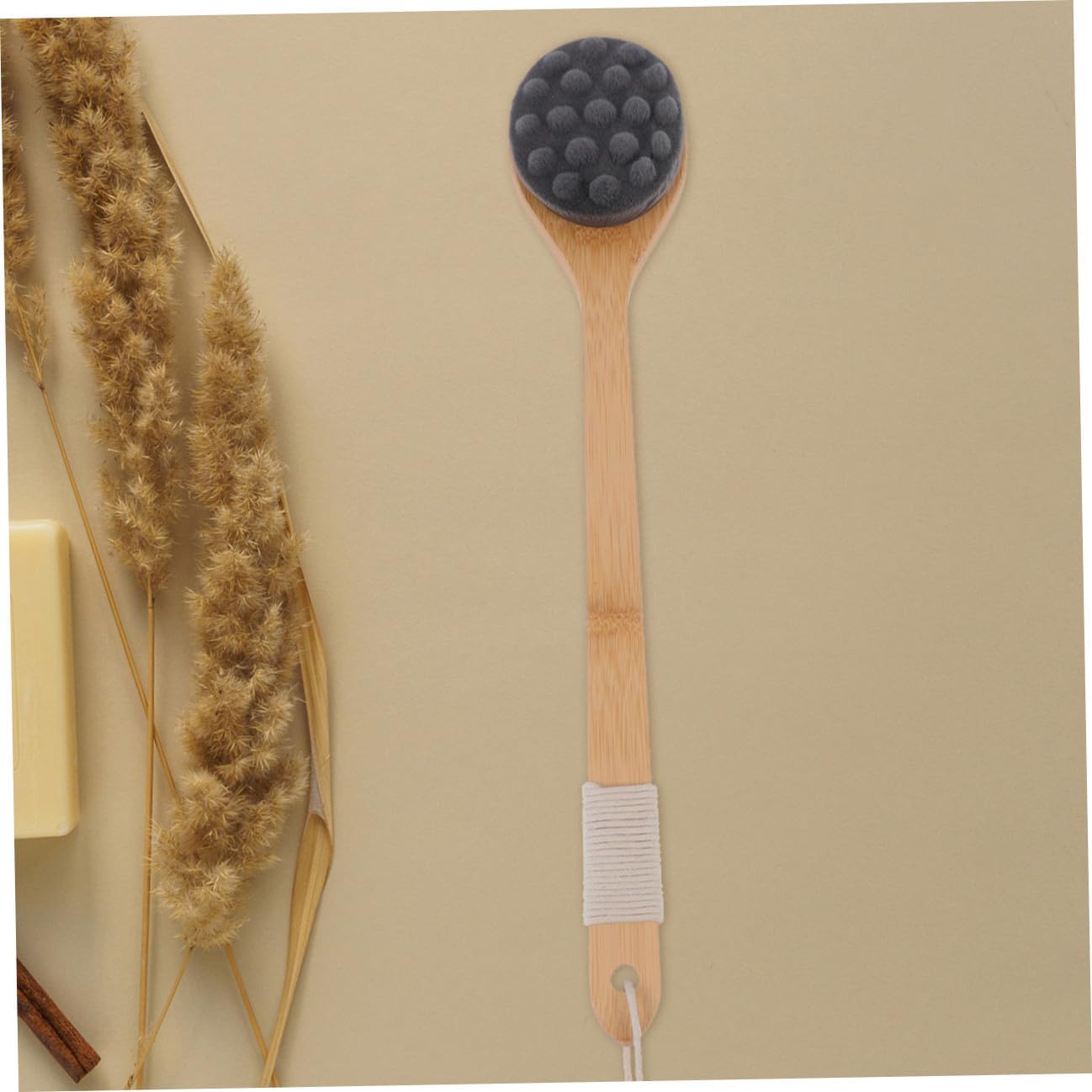 Mikikit Long Handle Bath Brush Body Brush Back Scrubber for Massage and Deep Cleaning in Bathroom