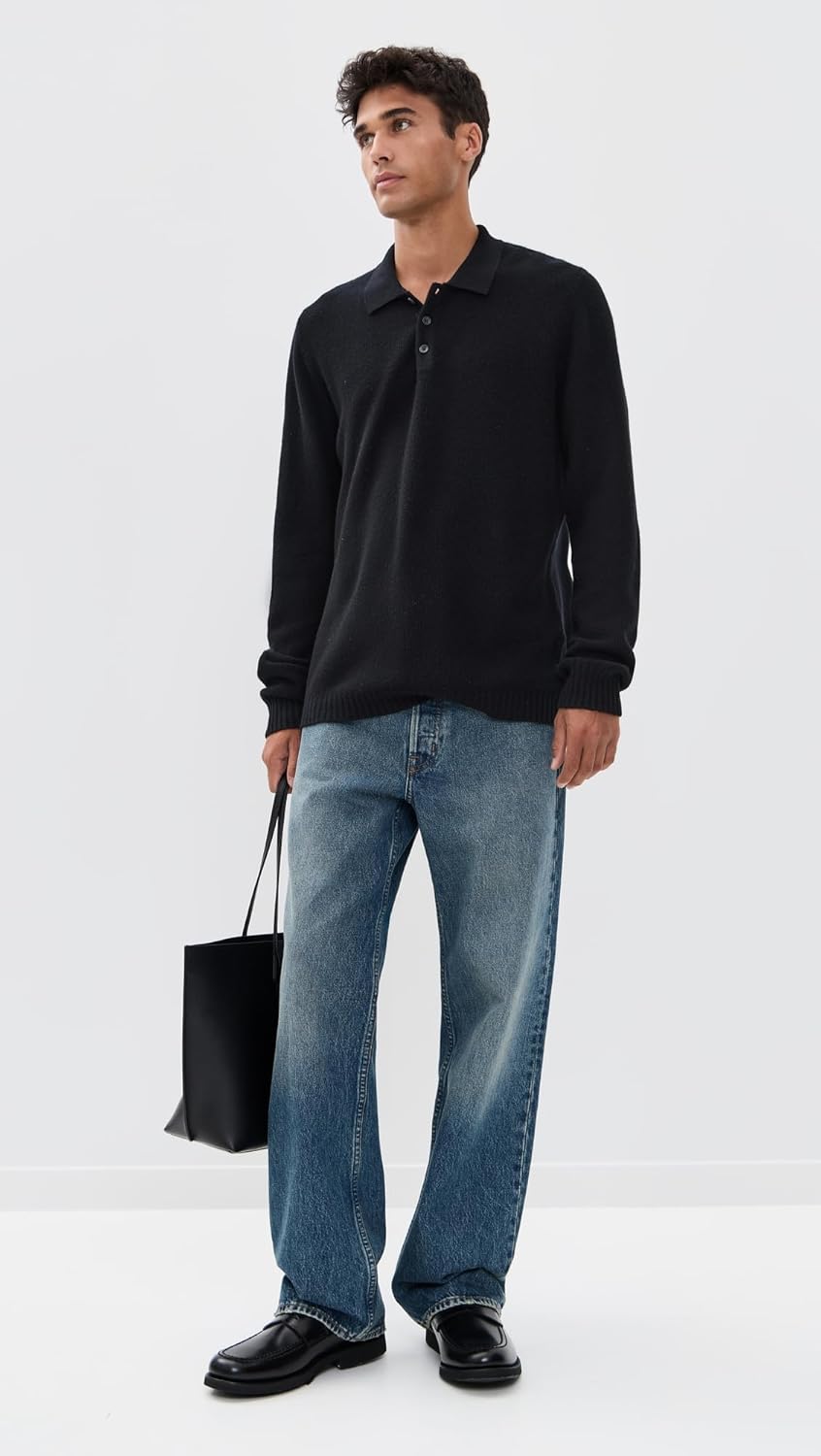 Taylor Stitch Men's The Newton Sweater Polo, Midnight Merino, 46 - Image 3