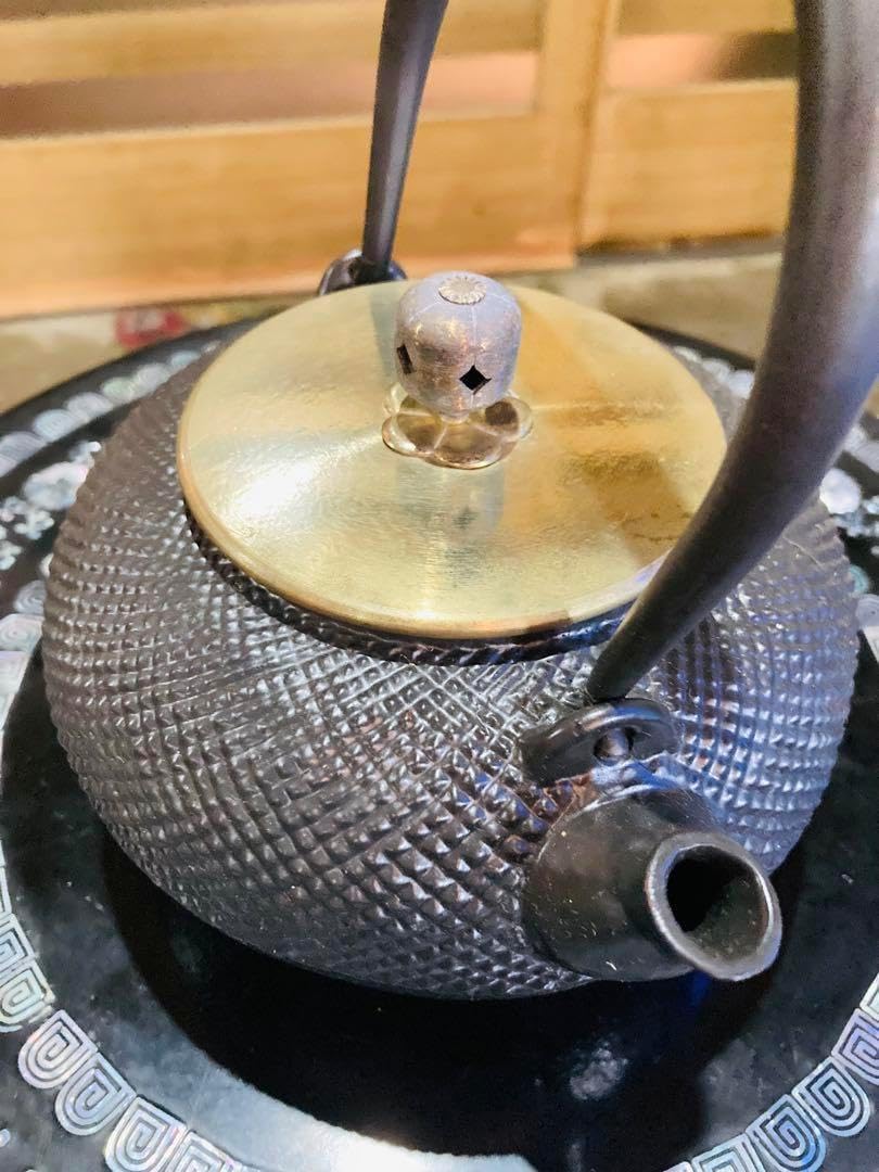 特価、唐銅風炉斑紫銅＆竹文茶釜、電熱器、五徳、敷板5点組【極上品】　お茶道具/箱 唐銅風炉斑紫銅＆竹文茶釜、電熱器、五徳、敷板5点組極上品 お茶道具箱