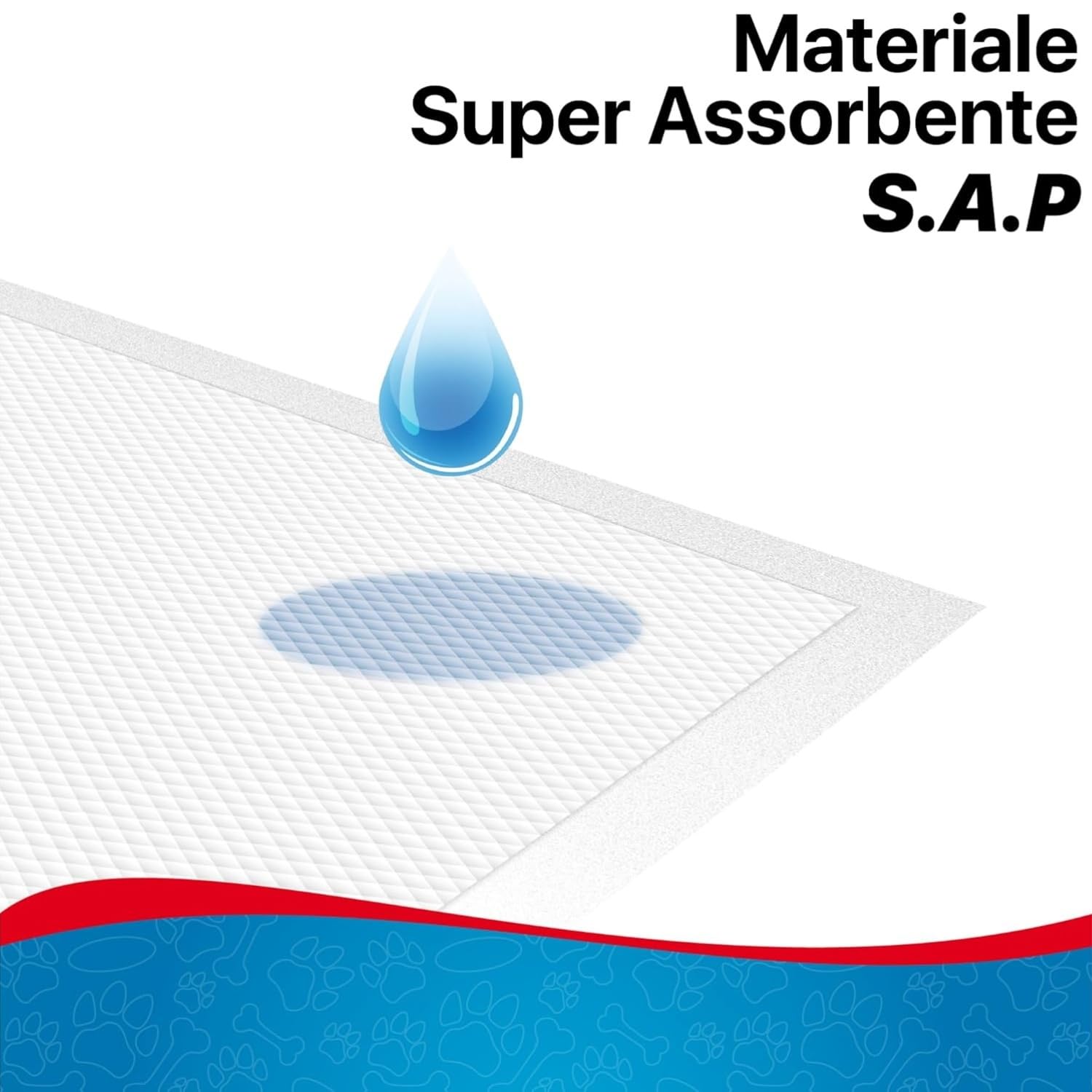 Tappetini Igienici Assorbenti per Cani 60x90 cm con Adesivi - SAP Super Assorbente, TNT Resistente, Fondo Impermeabile - 100 Pezzi (10 Confezioni da 10)