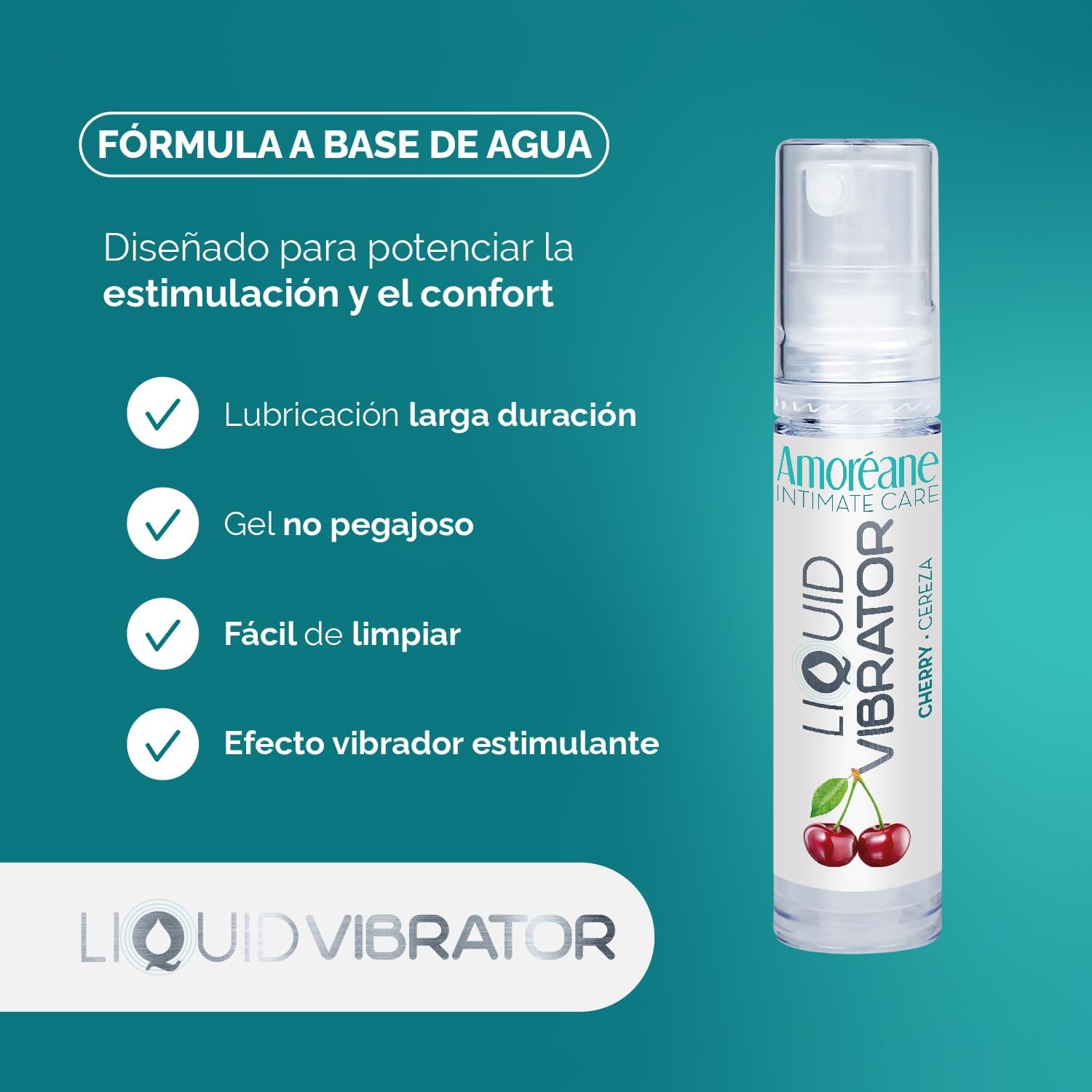 Gel estimulante Amoréane Liquid Vibrator Cherry por 6,90€