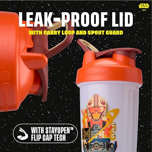 Miniatura 2 de BlenderBottle Star Wars Shaker Bottle Pro Series perfecta para batidos de proteínas y antes del entrenamiento, May the Force Be With You, 28 onzas
