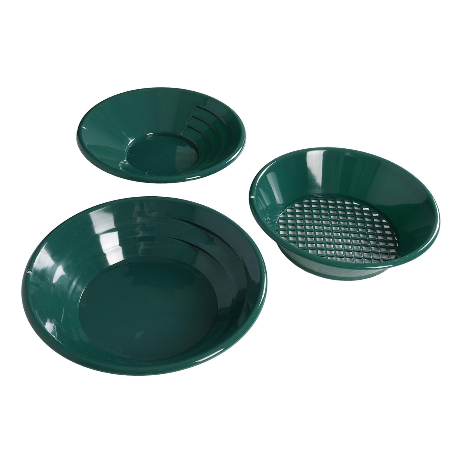 Kit de Lavado de Oro, Bandeja Verde ABS Liviana con Tamiz para Equipos de Prospección de Oro, Kit de Bandeja de Tamizado de para Minería Aluvial Niobio Tantalio Estaño Extracción de