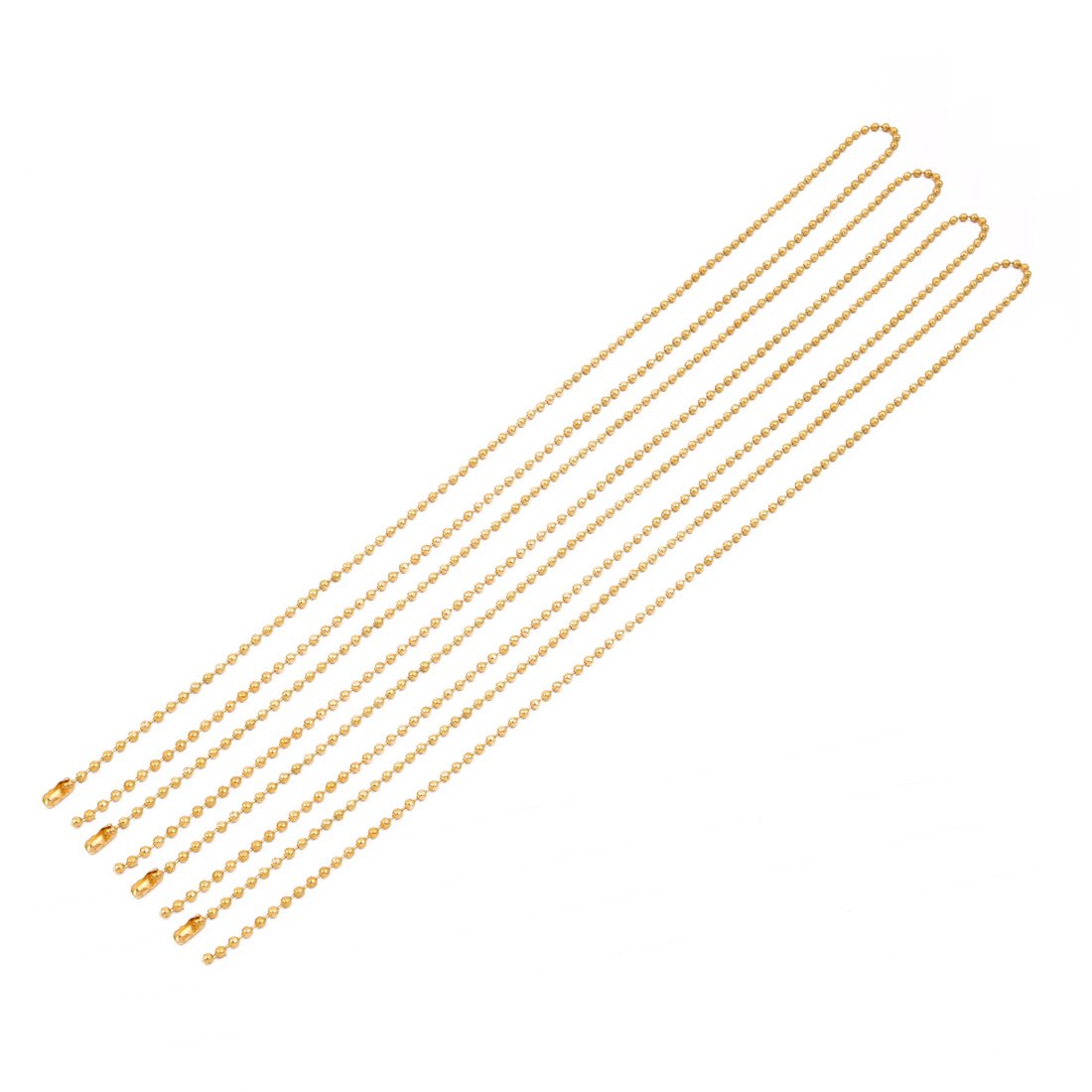 Aexit 4pcs 3mm Lighting fixtures and controls Dia Metal Plated Iron Beaded Connector Ball Key Chain 100cm Length